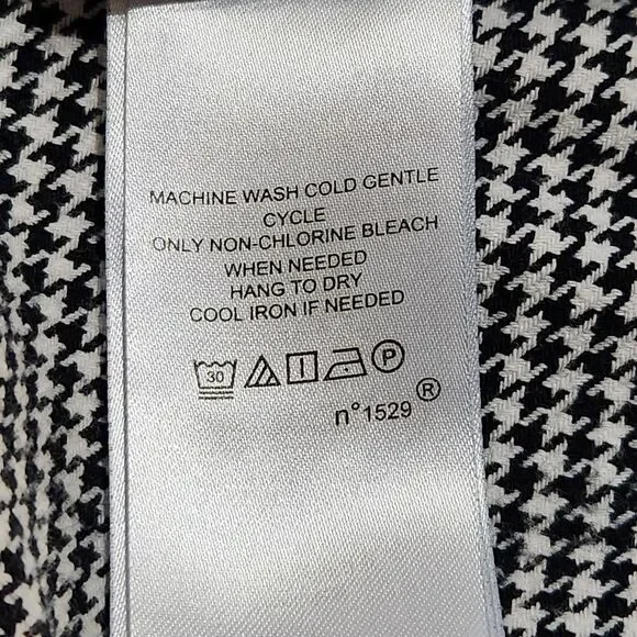 Lauren Ralph Lauren Black White Houndstooth Ankle Pants Career Dark Academia 14 - Picture 9 of 12